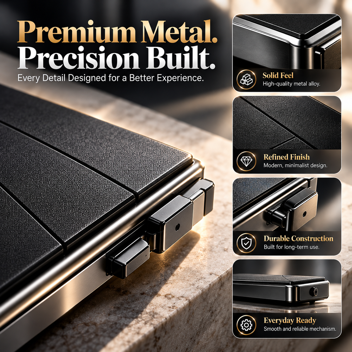 Black Gray Red Gold Silver and MagLock Black smart card holder