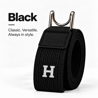 🔥 No More Bulky Buckles | Adjustable No-Buckle Elastic Belt with Metal Hook — Stretch Fit for Men & Women