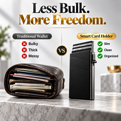 🔥 Today Only: 50% OFF | 2026 Minimalist Smart Metal Card Holder — Slim, Secure & Designed for Modern Everyday Carry