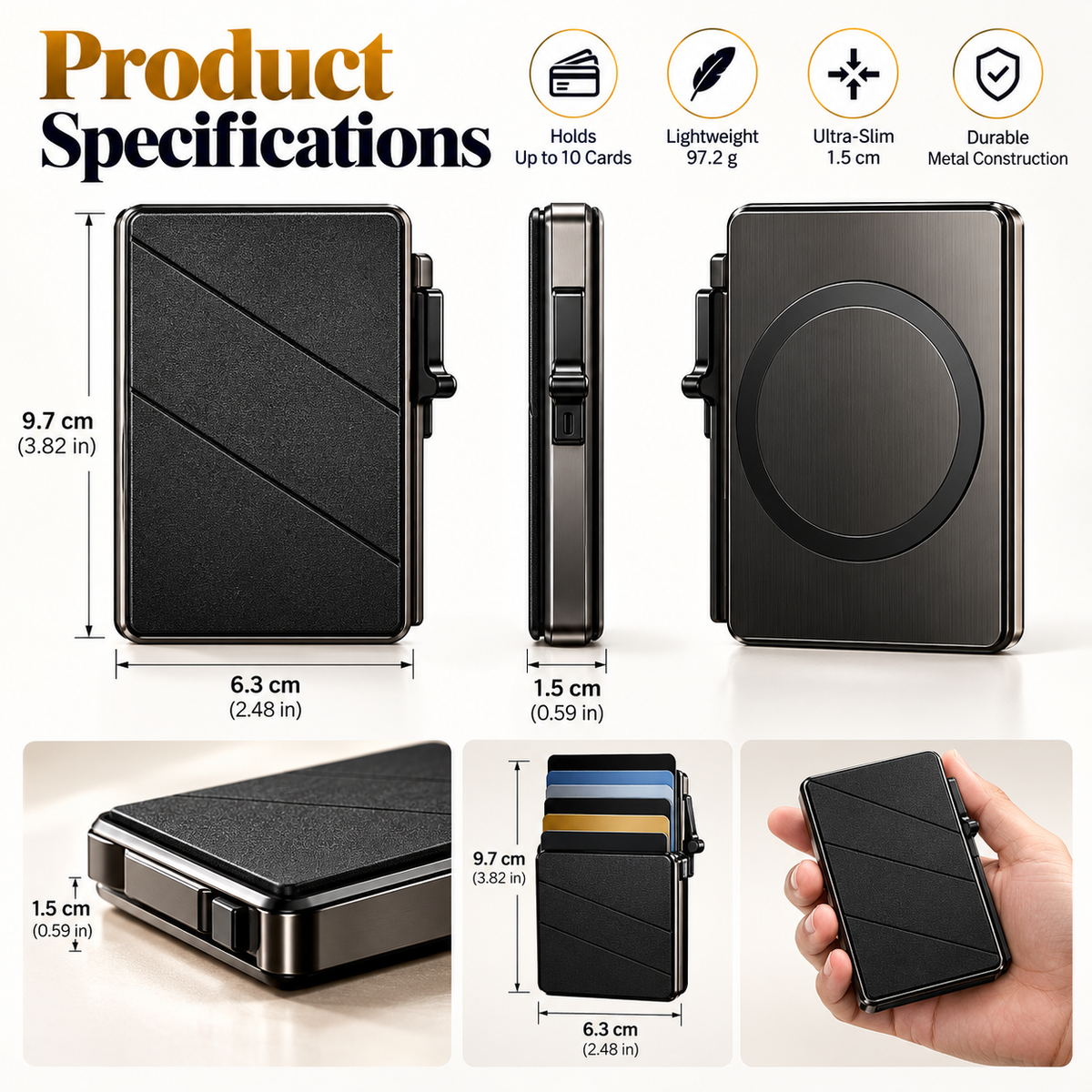 🔥 Today Only: 50% OFF | 2026 Minimalist Smart Metal Card Holder — Slim, Secure & Designed for Modern Everyday Carry