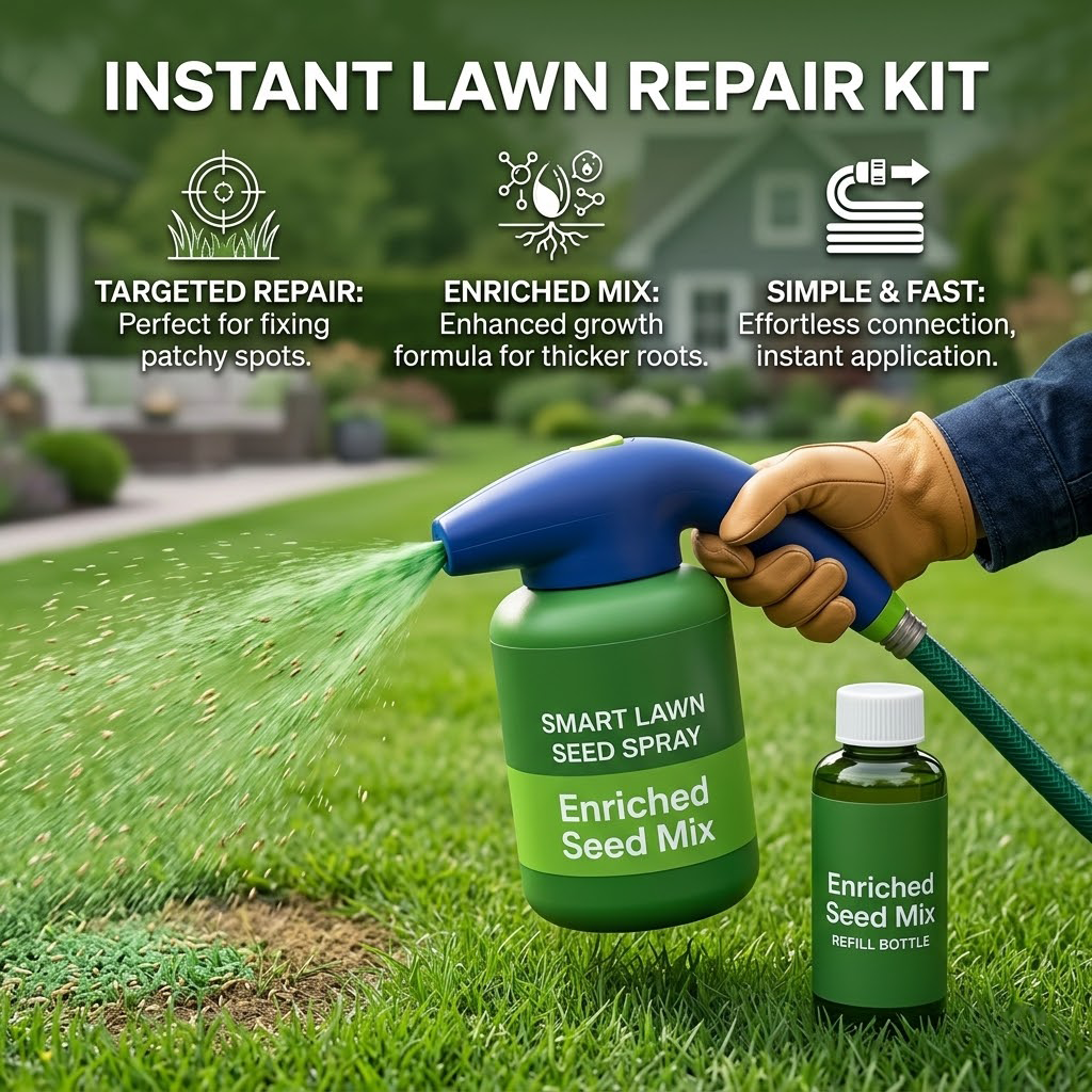 🔥 Official Brand Shop  | 🌱Professional Lawn Repair Smart Seed Spray — Revive Thin, Patchy Grass for a Thicker, Greener Lawn