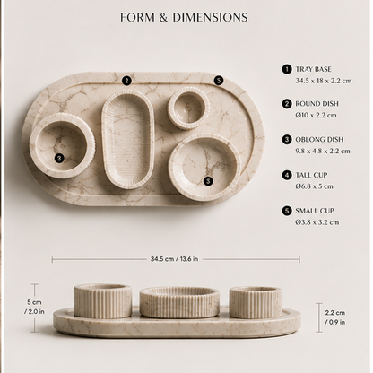 Teravoxa® ATELIER Marble Scent Tray Set