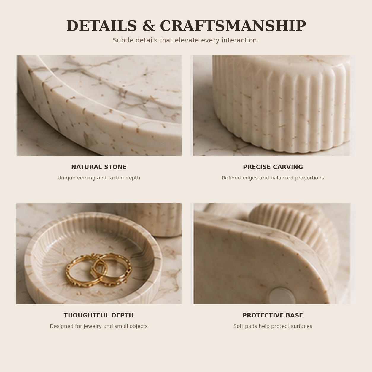 Teravoxa® ATELIER Marble Scent Tray Set