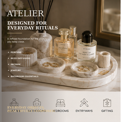 Teravoxa® ATELIER Marble Scent Tray Set
