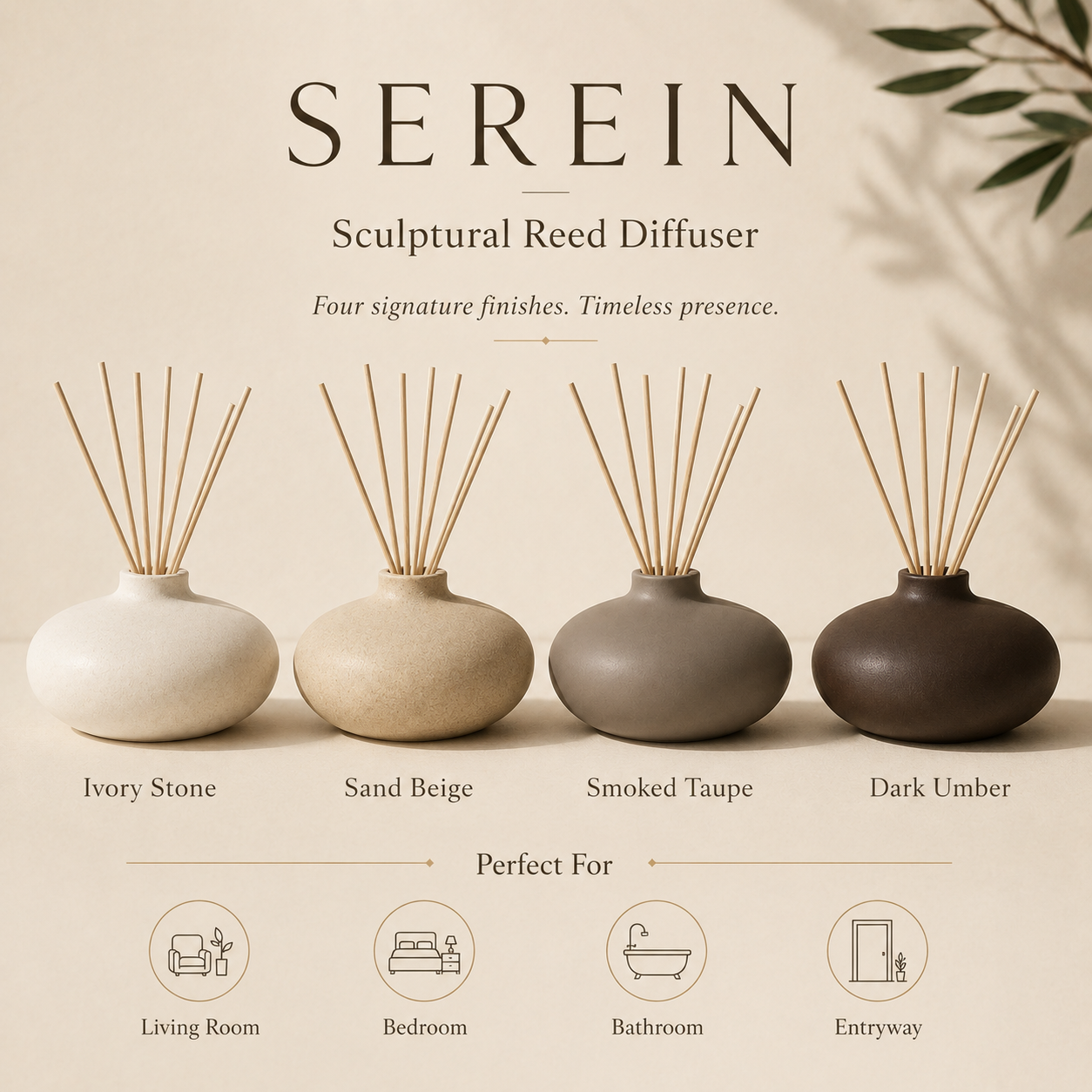 Teravoxa® SEREIN Sculptural Reed Diffuser