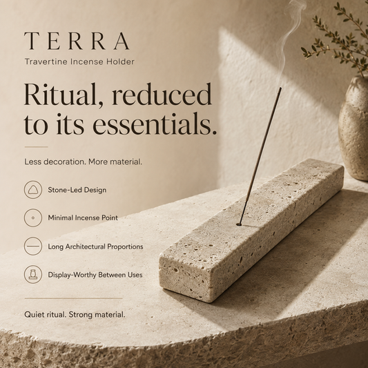 Teravoxa® TERRA Travertine Incense Holder