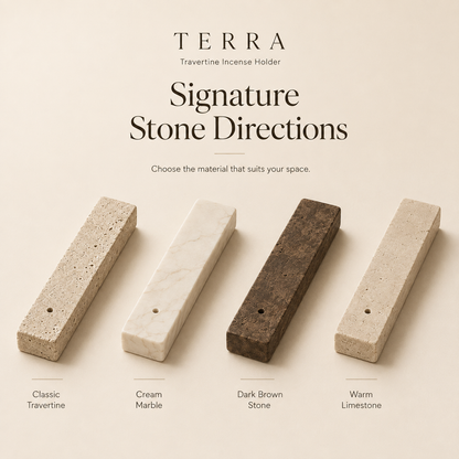 Teravoxa® TERRA Travertine Incense Holder