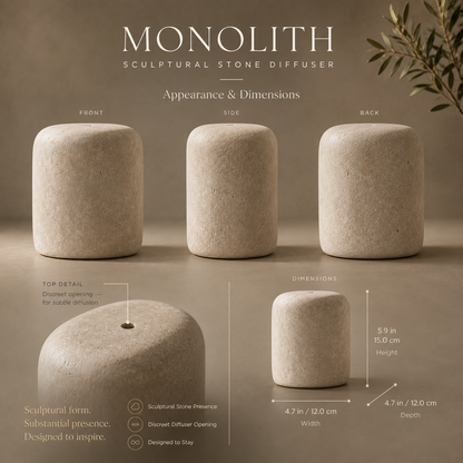 Teravoxa® MONOLITH Sculptural Stone Diffuser