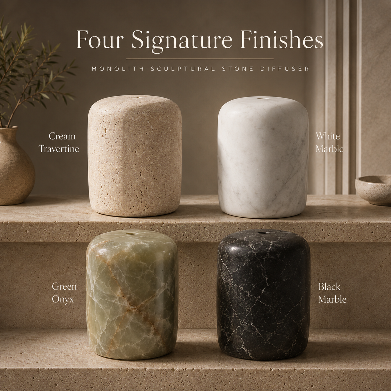 Teravoxa® MONOLITH Sculptural Stone Diffuser