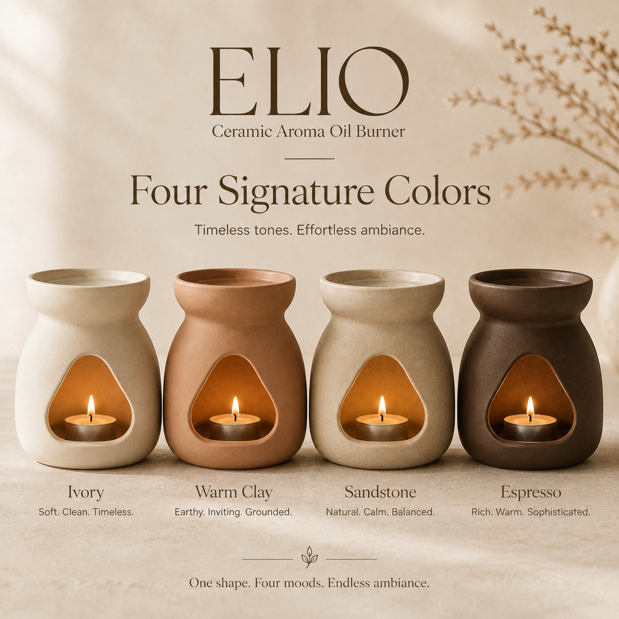 Teravoxa® ELIO Ceramic Aroma Oil Burner