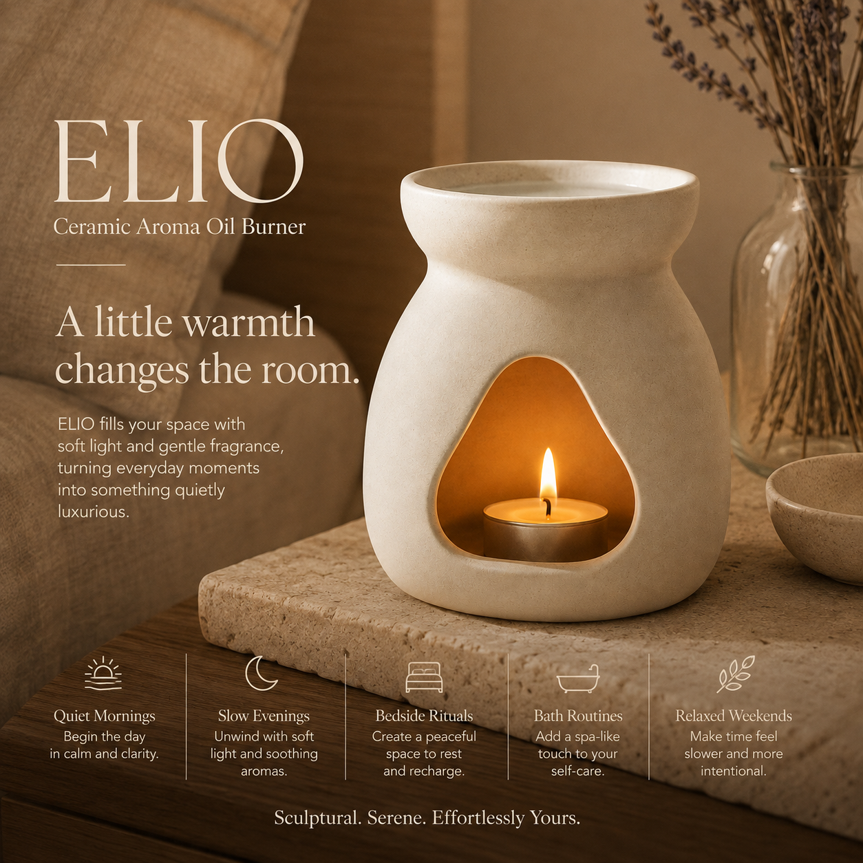 Teravoxa® ELIO Ceramic Aroma Oil Burner