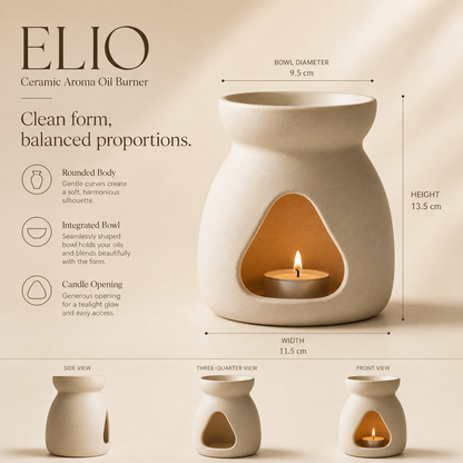 Teravoxa® ELIO Ceramic Aroma Oil Burner