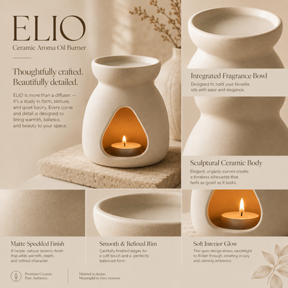 Teravoxa® ELIO Ceramic Aroma Oil Burner