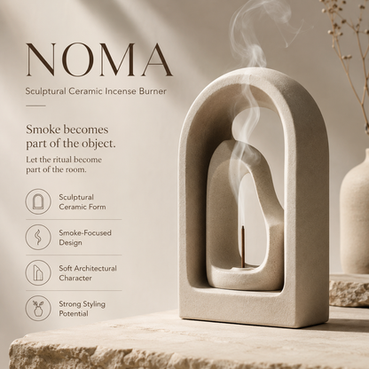 Teravoxa® NOMA Sculptural Ceramic Incense Burner