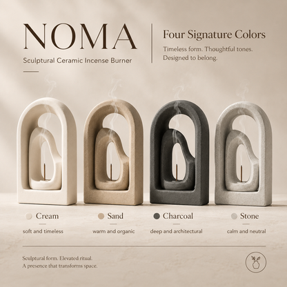 Teravoxa® NOMA Sculptural Ceramic Incense Burner