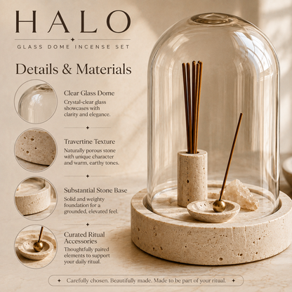 Teravoxa® HALO Glass Dome Incense Set