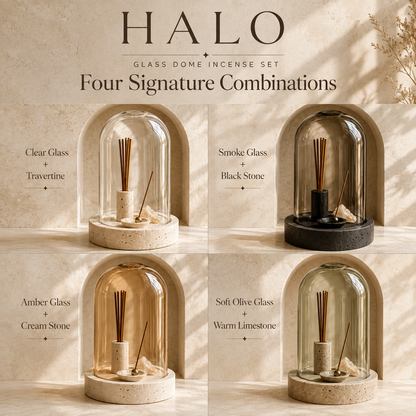 Teravoxa® HALO Glass Dome Incense Set