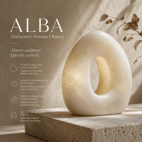 Teravoxa® ALBA Alabaster Aroma Object