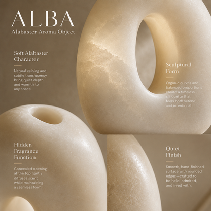 Teravoxa® ALBA Alabaster Aroma Object
