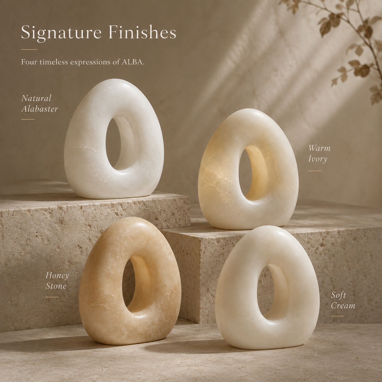 Teravoxa® ALBA Alabaster Aroma Object